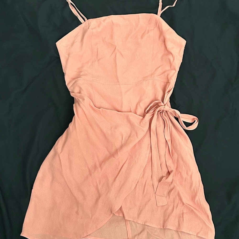 Forever 21 Pink Asymmetrical Wrap Sundress